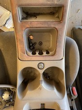 1999-2002 Ford Expedition Navigayor Center Console Cup Holder Gray Wwoodgrain 1999-2002 Ford Expedition Navigayor Center Console Cup Holder Gray Wwoodgrain