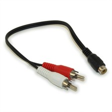 6inch RCA Video/Audio Splitter 1 RCA Female to 2 RCA Male Y Cable