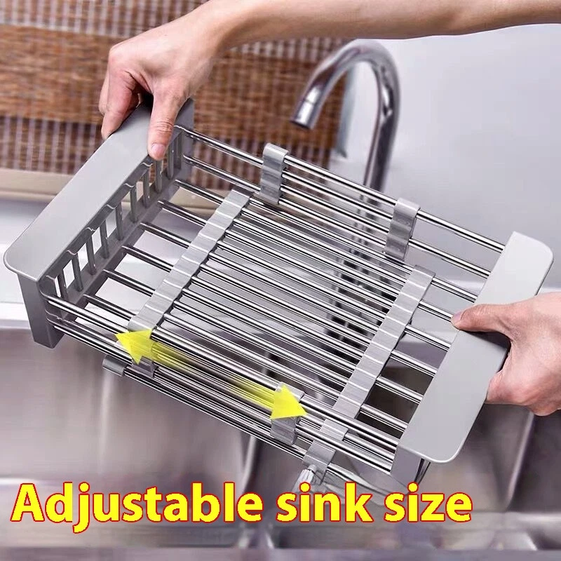 Multi-functional Adjustable Stainless Steel Kitchen Dish Drying Strainer Basket
Opens in a new windo