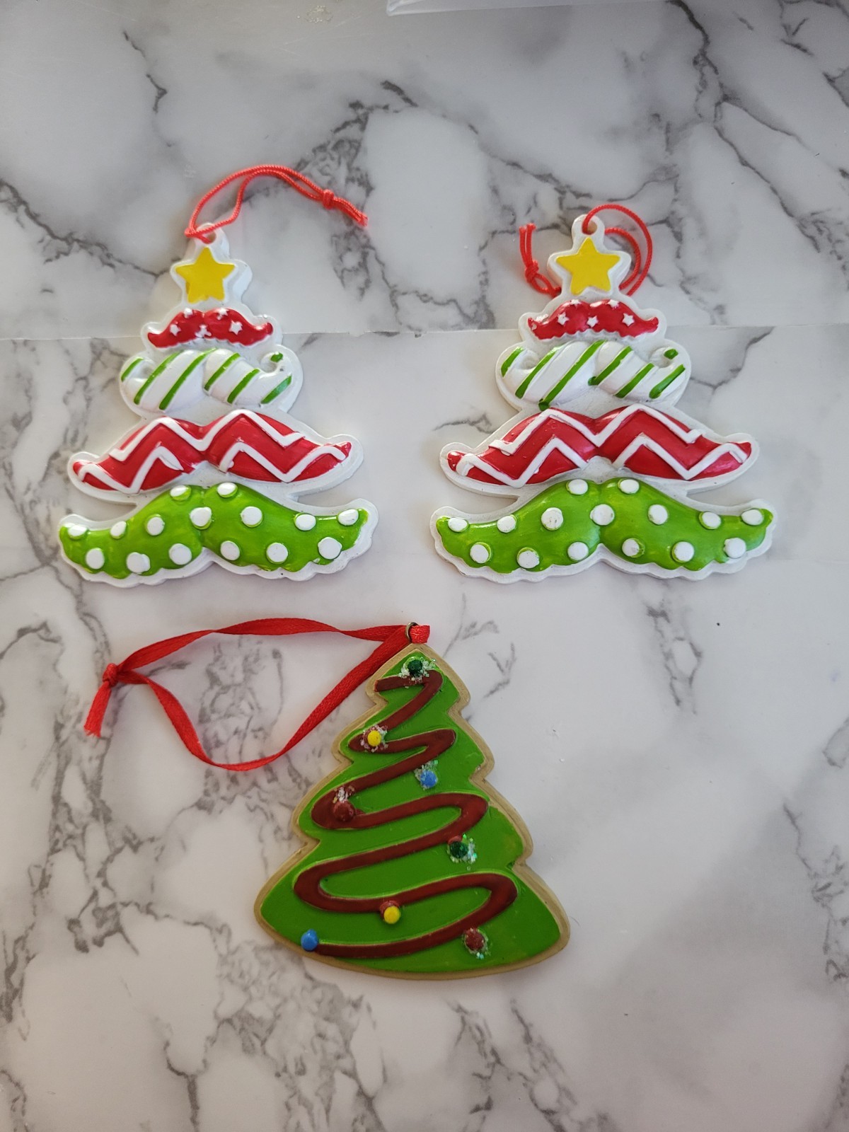 Set Of Three Christmas Tree ornaments