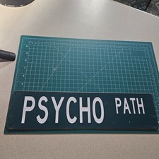 Psycho Path Street Sign 16x4 Funny Metal Wall Decor Man Cave Garage Damaged