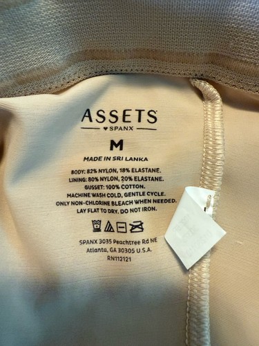 Assets Spanx Women's Shaping High Waisted Shorts Mid-thigh Shaper M Beige New - Picture 6 of 6