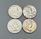 New ListingLot # 1319 - Franklin Half Dollar - 90% Silver - 2.00 Face - Unknown Grade