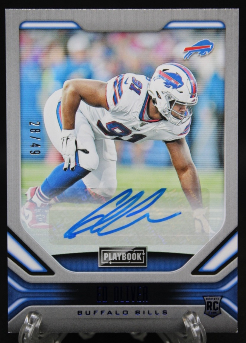 Ed Oliver Panini Playbook #147 Autograph-Blue