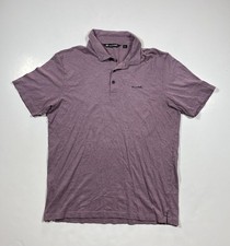 Travis Mathew Polo Shirt Men's Purple Short Sleeve Golf Performance Size Large