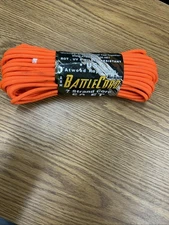 Parachute Cord ARM BattleCord Orange50 ft length. 7 strand core. 2,650 lbs test.