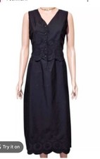 Rachel Zoe Black Eyelet Midi Dress | Size M | NWT