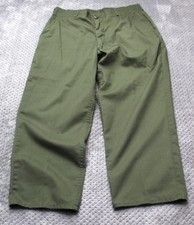 Vtg US Army OG-507 Utility Pants Mens 34x26 Green Military Trousers 80s hemmed