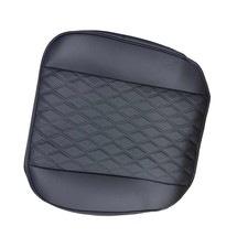 Black PU Leather Car Seat Cover Anti-Slip Front Seat Protector Universal YUEZ