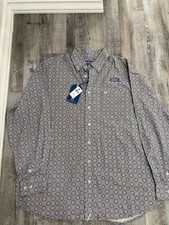 Panhandle Slim Mens XL Western Shirt NWT Stretch Geometric Print Long Sleeve