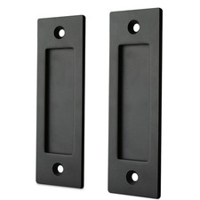 6 Inch Brushed Metal Finger Flush Pull Handle Set Sliding Barn Door Hardware