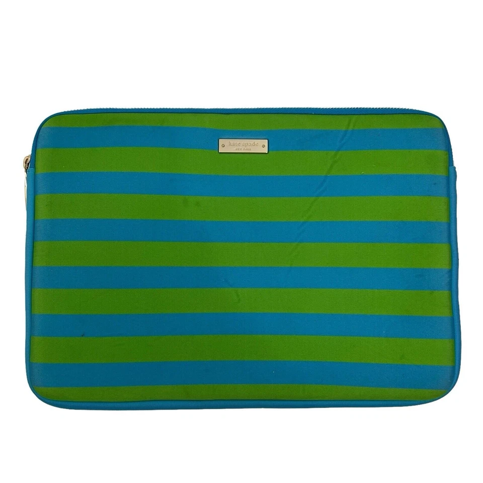 Capa de neoprene para notebook Kate Spade azul verde notebooks iPads - Imagem 2 de 4