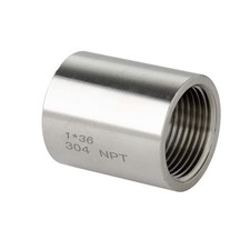1" Stainless Steel Pipe Coupling Female Pipe Coupler Fitting Steel 304