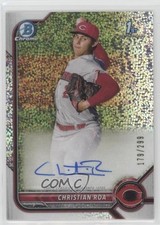 2022 Bowman Chrome Prospect Speckle Refractor 179/299 Christian Roa Auto 0ou2