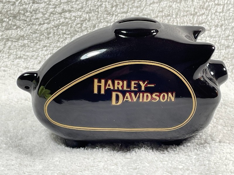 Harley Davidson Hog piggy bank, small, used