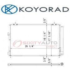 Koyorad AC Condenser for 2013-2016 Toyota RAV4 2.5L L4 - AC Air Conditioning bz