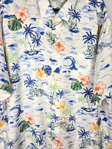 Tommy Bahama Veracruz Cay Hawaiian Wave Break Camp Shirt 3XLB / 3TG Beach XXXL - Picture 2 of 8