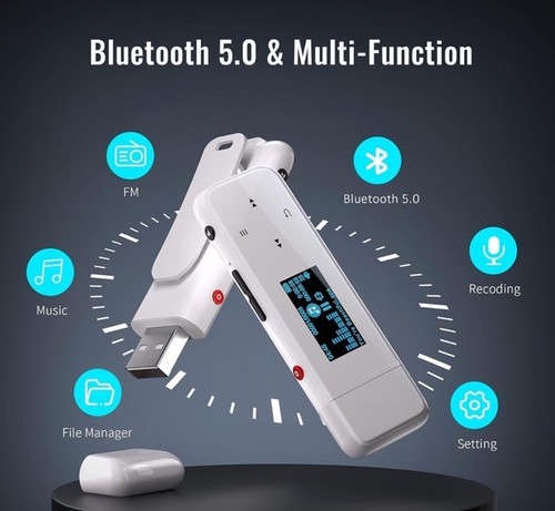 MP3 Player with Bluetooth,Usb Portable Mini Music Player with FM Radio, E-Book, - Picture 6 of 10