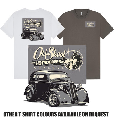 Retro Vintage Style OldSkool Ford Pop Hot Rod T-Shirts C/O Jamie Mountney S-5XL