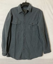 Grizzly Mountain Chamois Button Up Shirt Mens Sz L Gray Casual Outdoor