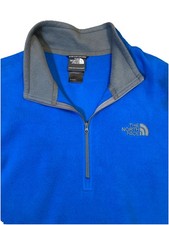 The North Face Men's Size XL 1/4 Quarter Zip Fleece Pullover Blue Outdoors
