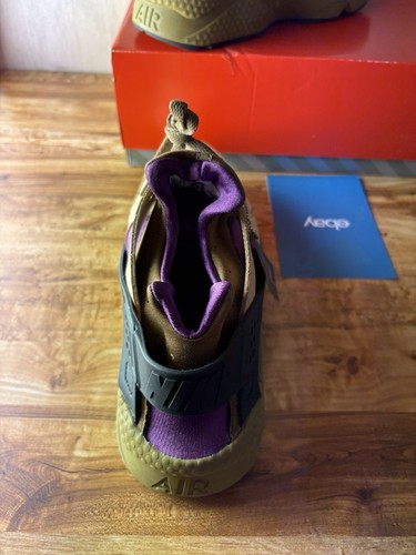 Size 13 - Nike Air Huarache LE Praline Brown Black Suede Leather (DH8143-201) 2 - Picture 5 of 12