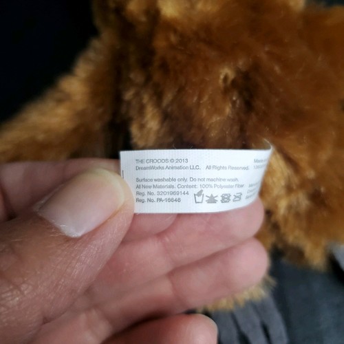 The Croods Brown Sloth 5" Mini Plush Stuffed Animal Tiny Toy 2013 DreamWorks - Picture 6 of 7