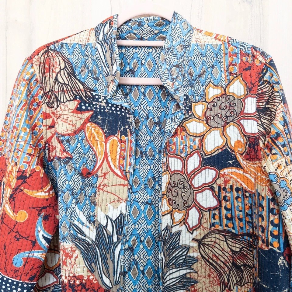 Alfred Dunner Lightweight Colorful Patchwork Reve… - image 2