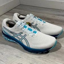 ASICS GT-2000 10 Men Size 12 US White Blue Running Shoes Sneakers 1011B564