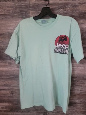 Smokey Mountain Jeep Club Invasion Men s Teal Green Tshirt Medium 