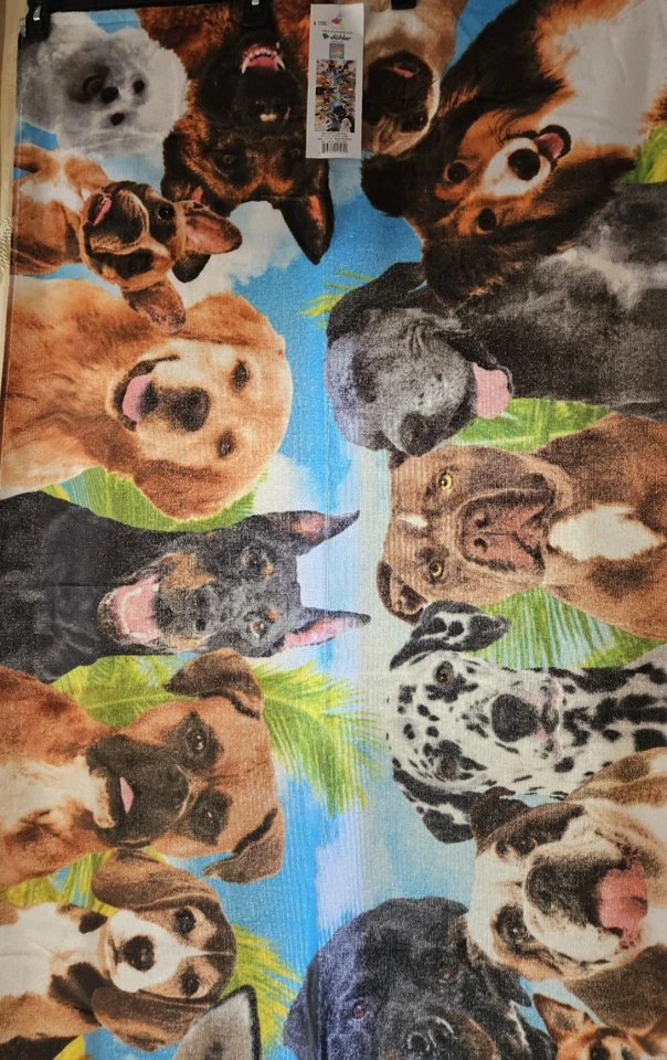 Toalla de playa - Fiesta para perros - 30" x 60" 15% de descuento!! ¡Oferta Black Friday!! Foto 3 de 4