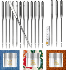 30PCS Universal Sewing Machine Needles - Sizes 90/14 100/16 110/18 Heavy Duty Se