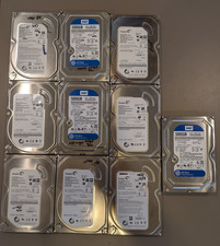 Lot of 10 500GB SATA 3.5" WD Seagate Hard Drive HDD Mixed Brands