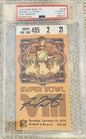 Fran Tarkenton Signed 1974 Super Bowl Viii Ticket Gem Mint 10 Psa/Dna Autograph