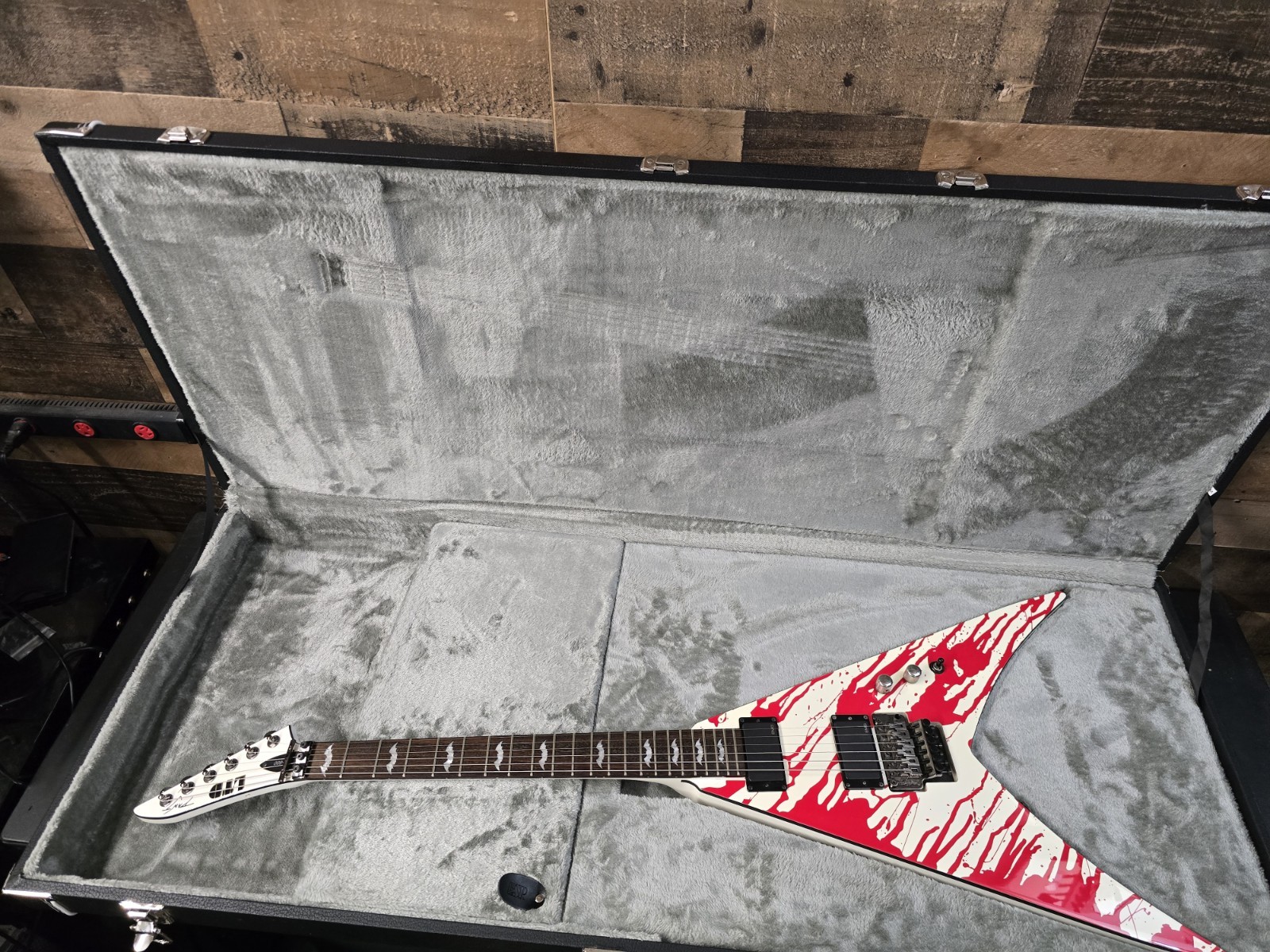 ESP LTD DJ-600V Dan Jacobs Signature - autographed Dripping Blood Graphic