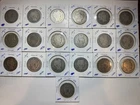 Barber Half Dollars - lot of 19,  90% silver