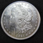 1921-D Morgan Silver Dollar - Denver Mint- Uncirculated Details - Light Cleaning