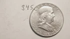 FRANKLIN HALF DOLLAR ,  90%  SILVER,  1963-D,---345