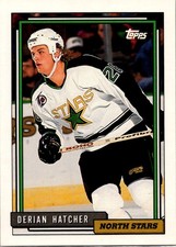 1992-93 Topps #405 Derian Hatcher Minnesota North Stars