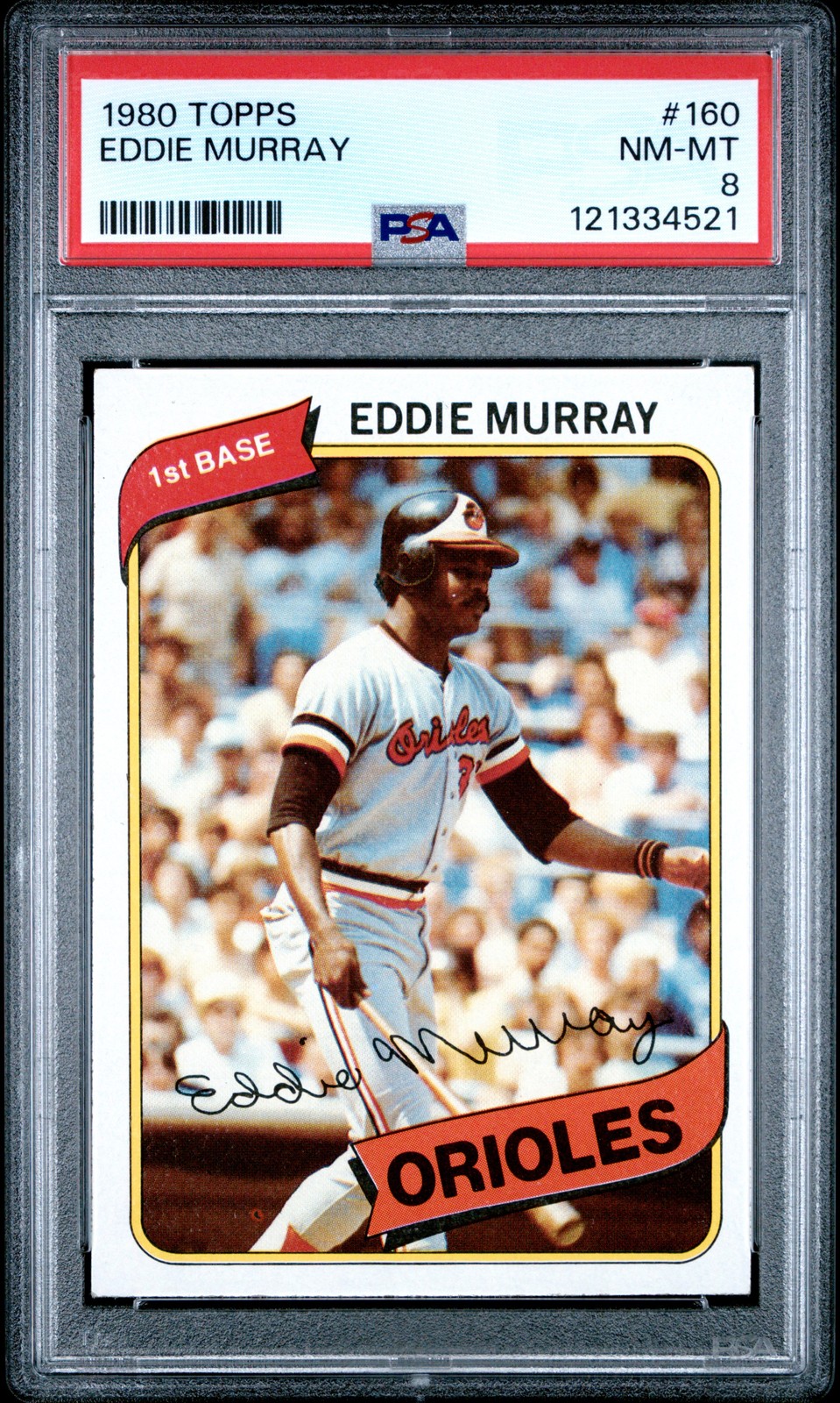 1980 TOPPS #160 EDDIE MURRAY PSA 8