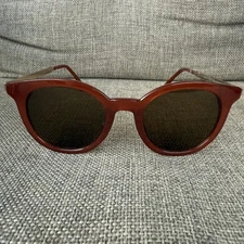 American Eagle Cat Eye Sunglasses 9052 Red Gold Frames