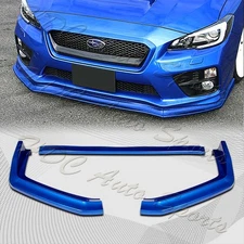 For 2015-2021 Subaru WRX STi CS-Style Painted Blue Front Bumper Body Lip 3Pcs