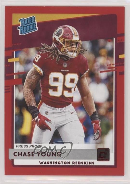 2020 Panini Donruss Rated Rookie Press Proof Red Chase Young #316 Rookie RC 7iu