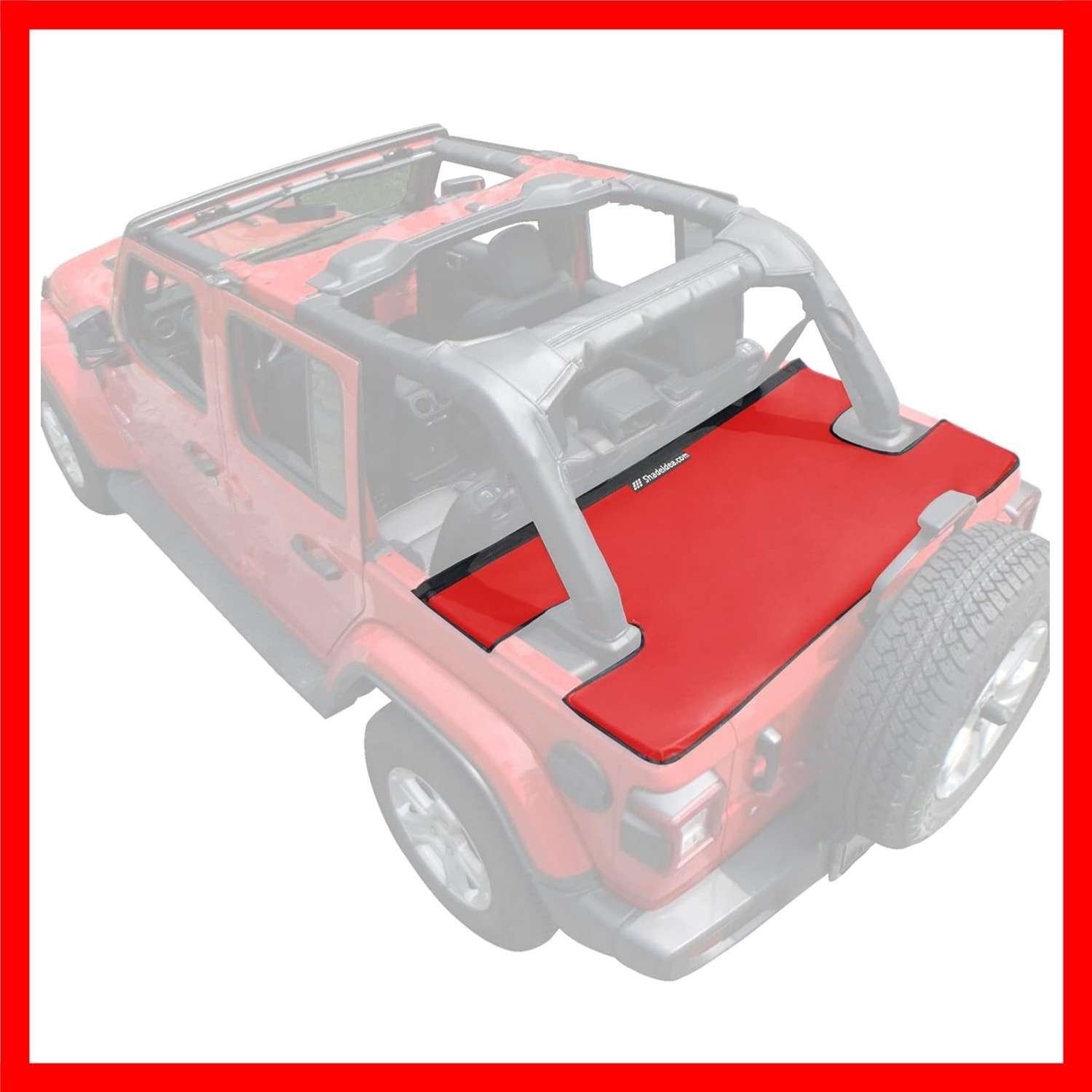 Robicon Red Tonneau Cover for Jeep Wrangler JLU 4-Door (2018-Current)