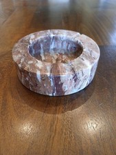 VTG Marble Ashtray, Circular 5 Inch Diameter. Made In Pakistan