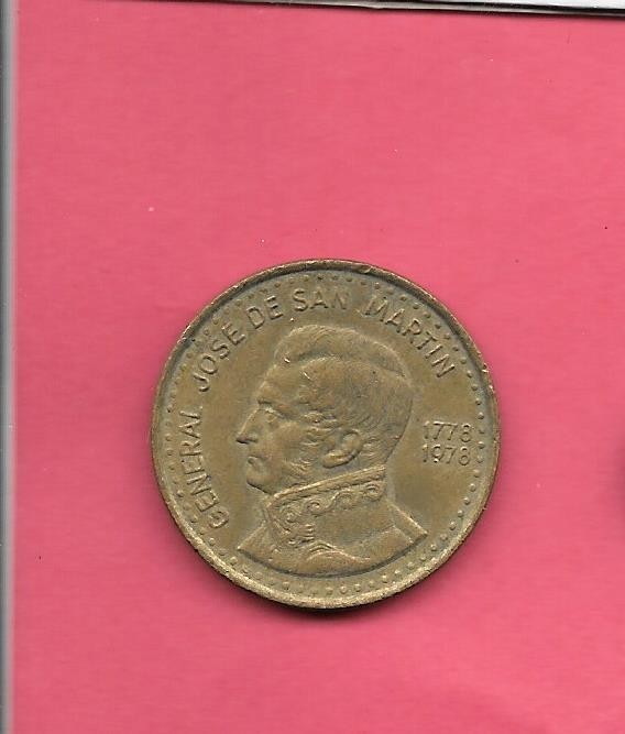 ARGENTINA KM82 1978 VF-VERY FINE OLD VINTAGE CIRCULATED 100 PESOS COIN