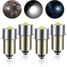 4Pcs P13.5S 3-12V LED Flashlight Bulb Upgrade Work Lamp for Maglite Cell 3200K  