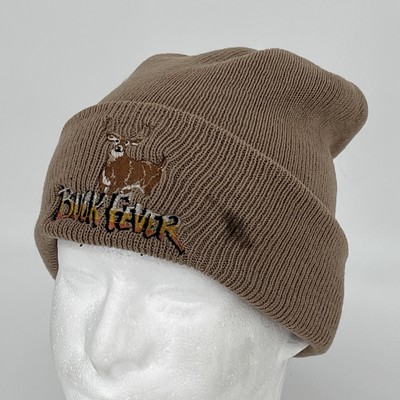 Buck Fever Deer Hunting Vintage Stocking Cap Beanie Winter Hat - *Stain