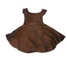 Women’s Sparkly Dress/romper With Built In Shorts From Windsor Bronze SZ Large