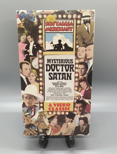 Nostalgia Merchant "Mysterious Doctor Satan" VHS Vintage 15 Episodes HTF